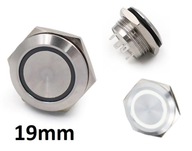 Spínač, monostabilný, tlačidlo dočasného resetu, 19 mm, 12 V, 24 V, odolný proti vandalizmu Spínač, monostabilný, tlačidlo dočasného resetu, 19 mm, 12 V, 24 V, odolný proti vandalizmu