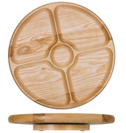 Otočná doska 33 cm na pizzu, syr a údeniny, 4 priehradky Otočná doska 33 cm na pizzu, syr a údeniny, 4 priehradky