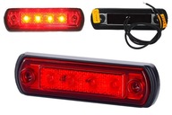 LED obrysové svetlo pre príves odťahového vozidla HOR-65 LD677 červenej farby