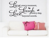 Ozdobná nálepka na stenu Live Laugh Love