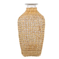 Teráriá Váza Sklenená fľaša Ratanový dekor