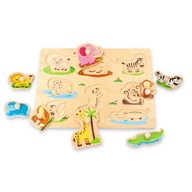 Drevené puzzle Jigsaw s rúčkami Jungle Drevené puzzle Jigsaw s rúčkami Jungle