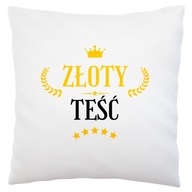 Zlatý svokor pre svokra Biely vankúšik Zlatý svokor pre svokra Biely vankúšik