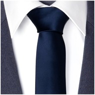 Pánska kravata SLIM FIT NAVY BLUE k úzkemu obleku Sleď JACQUARD gs39 Pánska kravata SLIM FIT NAVY BLUE k úzkemu obleku Sleď JACQUARD gs39