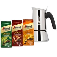 Kávovar Bialetti New Venus 4tz + 3 mleté kávy Segafredo Le Origini Kávovar Bialetti New Venus 4tz + 3 mleté kávy Segafredo Le Origini