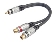 RCA/CINCH splitter plug-2xgn 0,15m HQ VITALCO RCA/CINCH splitter plug-2xgn 0,15m HQ VITALCO