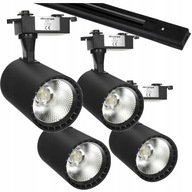4X LED STROPNÉ LAMPY KOĽAJNOVÉ SVETLO HALOGÉNOVÉ OSVETLENIE BIELA 3000K 4X LED STROPNÉ LAMPY KOĽAJNOVÉ SVETLO HALOGÉNOVÉ OSVETLENIE BIELA 3000K