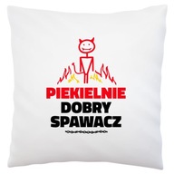 Pekelný zvárač Biely vankúš Pekelný zvárač Biely vankúš