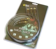 KÁBEL 3x RCA - 3x RCA TELFORCEONE POZLATÉ ZÁSTRČKY 1,8 m KÁBEL 3x RCA - 3x RCA TELFORCEONE POZLATÉ ZÁSTRČKY 1,8 m