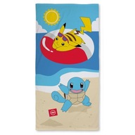 Veľký uterák pre mládež 70x140 Pokémon Pikachu Squirtle Veľký uterák pre mládež 70x140 Pokémon Pikachu Squirtle