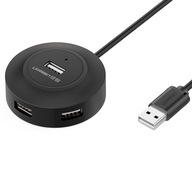 Ugreen HUB 4v1 USB-A - 4xUSB-A 2.0 480Mb/s 1m čierny Ugreen HUB 4v1 USB-A - 4xUSB-A 2.0 480Mb/s 1m čierny