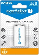 Batéria 6F22 Ni-MH everActive 9V 320mAh Professional Line (1 ks) Batéria 6F22 Ni-MH everActive 9V 320mAh Professional Line (1 ks)