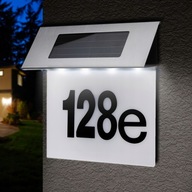 Solárne LED svietidlo podsvietené domovým číslom s IP44 senzorom súmraku Solárne LED svietidlo podsvietené domovým číslom s IP44 senzorom súmraku