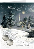 Vianočné pohľadnice bez priania Tichá noc lux BBT607