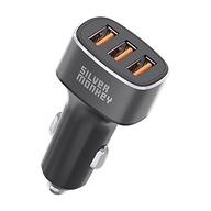 Silver Monkey Auto nabíjačka 54W 3x USB QC Silver Monkey Auto nabíjačka 54W 3x USB QC