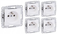 5x SCHNEIDER ASFORA ZÁSUVKA BEZ RÁMU 2P+PE Z/U 5x SCHNEIDER ASFORA ZÁSUVKA BEZ RÁMU 2P+PE Z/U