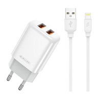 NABÍJAČKA 2x USB 2.4A 12W + KÁBEL - iPad 4 5 6 7 8 9 mini 1 2 3 4 Vzduch 1 2 3