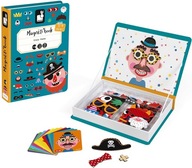 Chlapec čelí magnetickému puzzle JANOD Chlapec čelí magnetickému puzzle JANOD