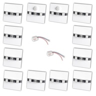 Svietidlo na osvetlenie schodiska Q8 White 2xSenzor 230V Sada 10 kusov Svietidlo na osvetlenie schodiska Q8 White 2xSenzor 230V Sada 10 kusov