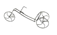Drôtený stojan na víno MOTORCYCLE 35 cm