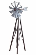 Originálny kovový veterný mlyn - záhradná dekorácia