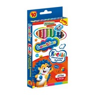 Ceruzkové pastelky BAMBINO, 10 farieb