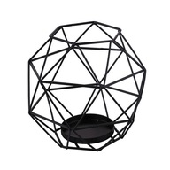 KOVOVÝ STOJAN NA SVIEČKU, geometrický, čierny, 14 cm KOVOVÝ STOJAN NA SVIEČKU, geometrický, čierny, 14 cm