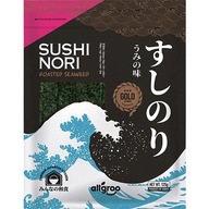 Nori Morské riasy na sushi Gold 125g Allgroo 50 kusov originálnej ázijskej kuchyne Nori Morské riasy na sushi Gold 125g Allgroo 50 kusov originálnej ázijskej kuchyne