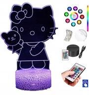 Nočná lampa Hello Kitty 16 farieb LED PLEXIDO Nočná lampa Hello Kitty 16 farieb LED PLEXIDO