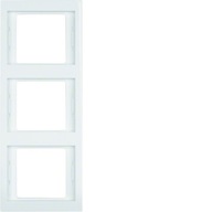 Berker K.1 3-násobný vertikálny rám, biely, lesklý