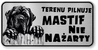 Pozor pes Mastiff znamenie vtipné Pozor pes Mastiff znamenie vtipné