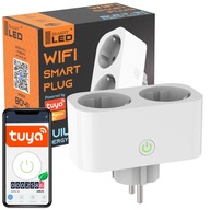 Inteligentná WiFi zásuvka Tuya dvojitý wattmeter Inteligentná WiFi zásuvka Tuya dvojitý wattmeter