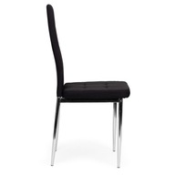 Čalúnené stoličky, čierne prešívané, 4x stolička do obývačky jedáleň ModernHom