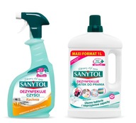 SANYTOL KUCHYŇSKÝ SPREJ 500 + TEKUTINA NA UMÝVANIE 1L SANYTOL KUCHYŇSKÝ SPREJ 500 + TEKUTINA NA UMÝVANIE 1L