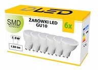 6x GU10 LED žiarovka 160lm 1,5W STUDENÁ 6x GU10 LED žiarovka 160lm 1,5W STUDENÁ