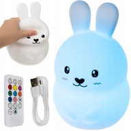 Nočná lampa Králik pre deti LED RGB + diaľkové ovládanie Nočná lampa Králik pre deti LED RGB + diaľkové ovládanie