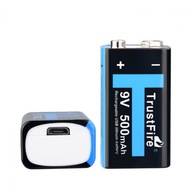 Trustfire 9V 500mAh s micro USB portom Trustfire 9V 500mAh s micro USB portom