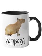 Čierny hrnček - Kapybara veľká - darček ZVIERATÁ