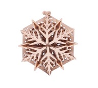 3D mechanické puzzle Snowflake Puzzle vyrobené z dreva