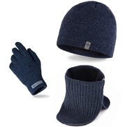 súprava ČIAPKY A SUKNE s fleece izoláciou + DOTYKOVÉ RUKAVICE tmavomodrá melanž súprava ČIAPKY A SUKNE s fleece izoláciou + DOTYKOVÉ RUKAVICE tmavomodrá melanž