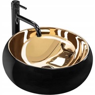 Umývadlo na dosku Black Gold lesklé LUNA REA Umývadlo na dosku Black Gold lesklé LUNA REA