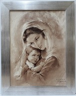 SVÄTÝ OBRÁZOK 40X50 MATKA BOŽIA KŔMIA SÉPIU SVÄTÝ OBRÁZOK 40X50 MATKA BOŽIA KŔMIA SÉPIU