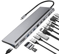 HUB USB-C 2x HDMI 4k VGA LAN RJ45 USB 3.0 PD 87W HUB USB-C 2x HDMI 4k VGA LAN RJ45 USB 3.0 PD 87W
