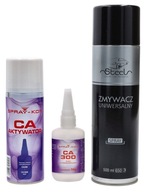Set Kyanoakrylátové lepidlo + aktivátor + odstraňovač Set Kyanoakrylátové lepidlo + aktivátor + odstraňovač