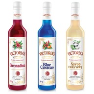 Victoria barmanský sirup na Grenadinu, Blue Curacao, Cukrové nápoje 3x 490 Victoria barmanský sirup na Grenadinu, Blue Curacao, Cukrové nápoje 3x 490