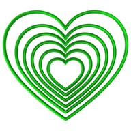 6x sada foriem na vykrajovanie srdiečok na Valentína 15cm 6x sada foriem na vykrajovanie srdiečok na Valentína 15cm