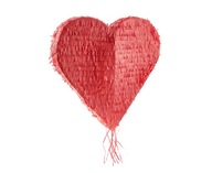 Šnúrka piňata, červené srdce, 45 x 45 x 7 cm