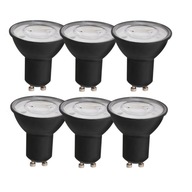 6x Čierna LED žiarovka GU10 4,5W OSRAM studená 6500K 6x Čierna LED žiarovka GU10 4,5W OSRAM studená 6500K