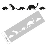 Dinos - šablóna na maľovanie okrajov - dinosaury