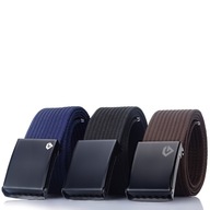 3x pánsky opasok WEBBING hnedý čierny tmavomodrý Gracio 3x pánsky opasok WEBBING hnedý čierny tmavomodrý Gracio